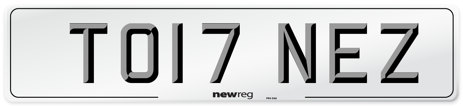 TO17 NEZ Number Plate from New Reg